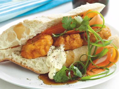 Frozen fish makeovers - asian-style fish baguettes