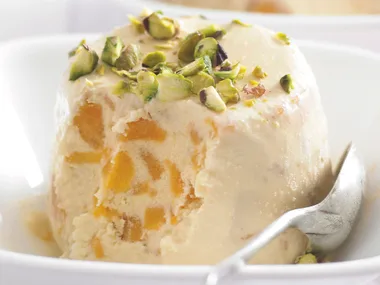 Peach and cardamon kulfi
