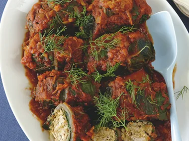 Silverbeet and Pork Rolls