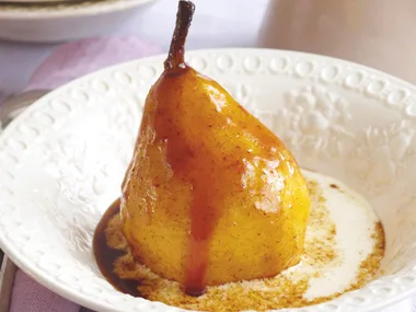 Caramel and Cinnamon Roast Pears