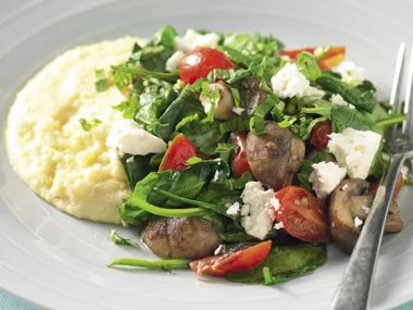 Soft Polenta with Mushroom and Fetta