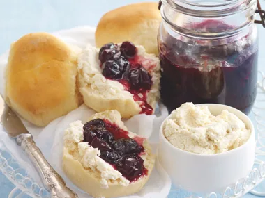 Cherry Jam with Scones