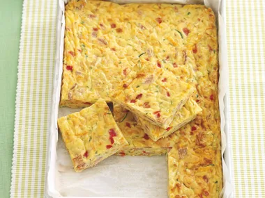 Carrot, zucchini and Bacon Slice