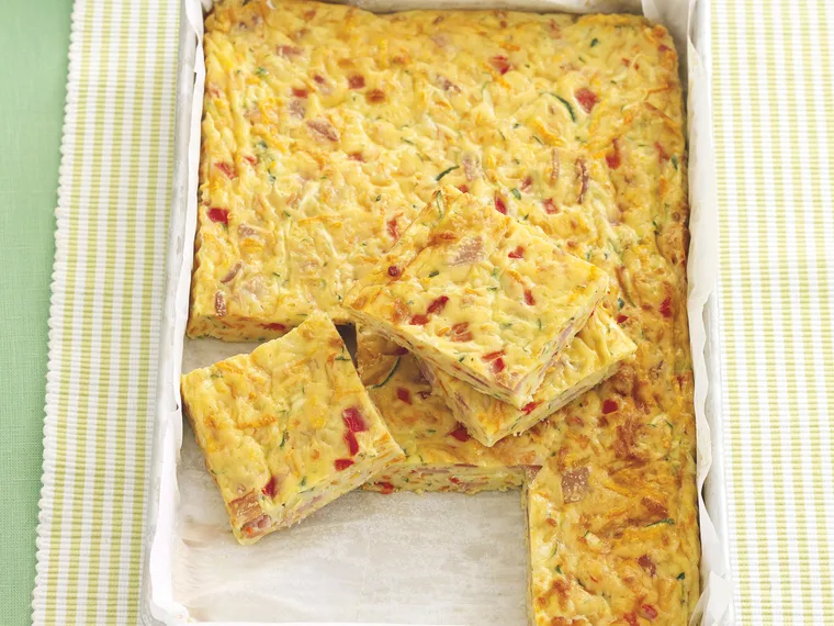 Carrot, zucchini and Bacon Slice