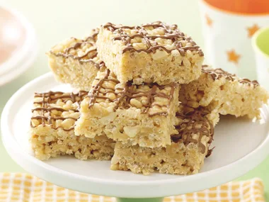 Puffed Rice, Honey and Peanut Slice