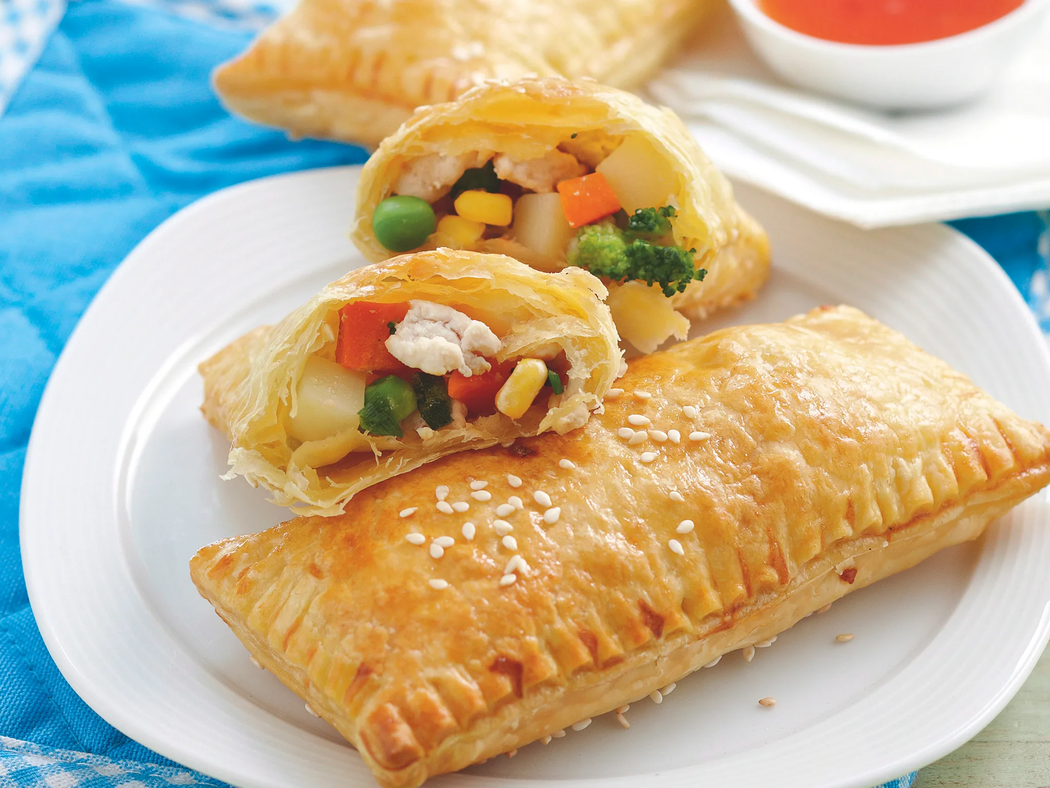 Chicken and Vegie Pastries