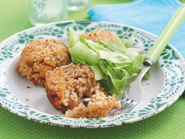 Mushroom and Bacon Rice Patties