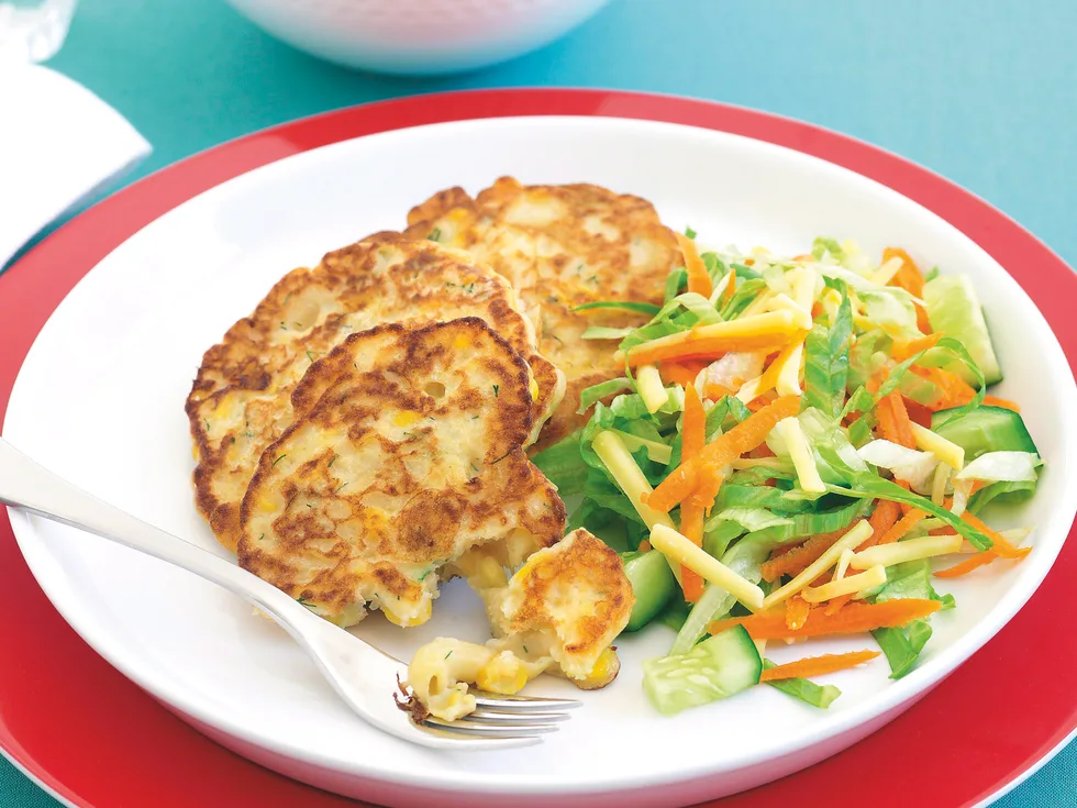 Macaroni and Creamed Corn Fritters