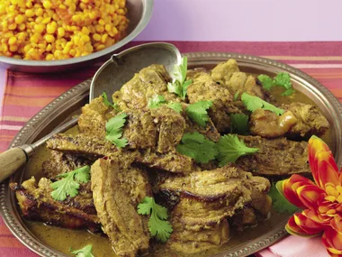 Pork Vindaloo with Yellow Dhal