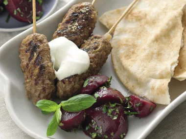Lamb Kofta with Cumin Salt and Beet Salad