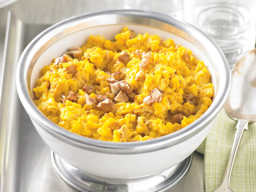 Mash it up - Creamed corn and pumpkin mash