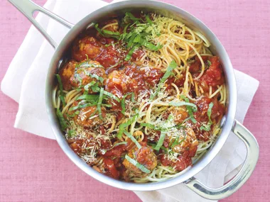 Meatlover... or vegetarian Meatballs and spaghetti