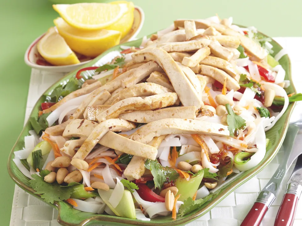 Sweet Chilli Tofu with Noodle Salad