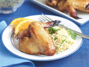 Orange Chicken with Herbed Couscous