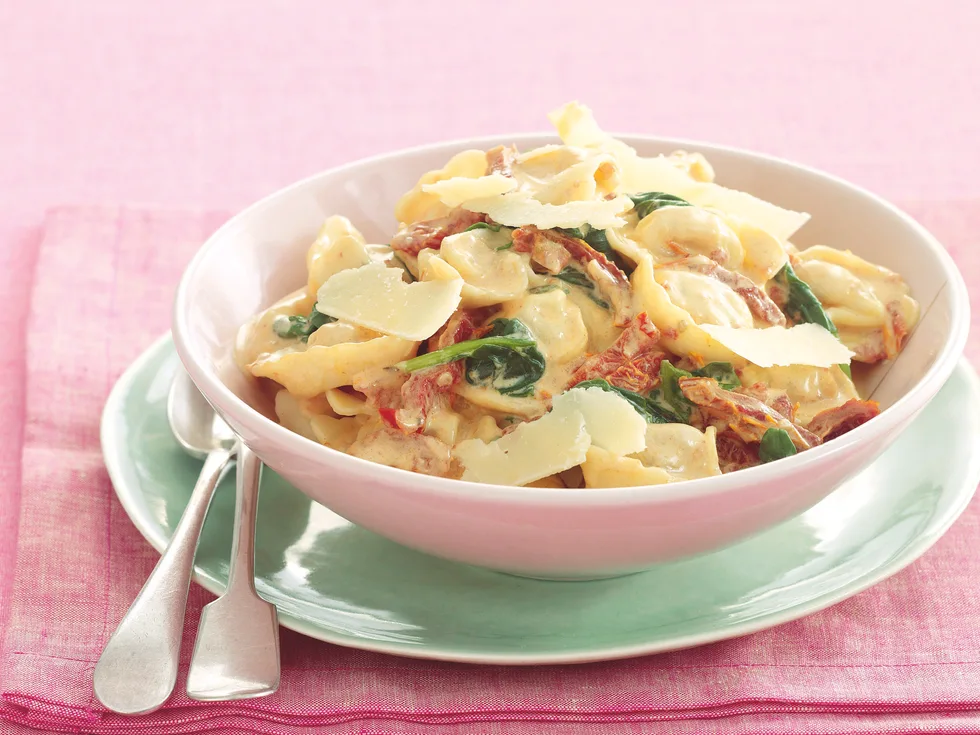 Creamy Ham and Cheese Tortellini
