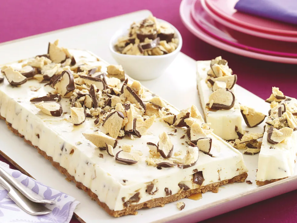 Upside Down Honeycomb Cheesecake