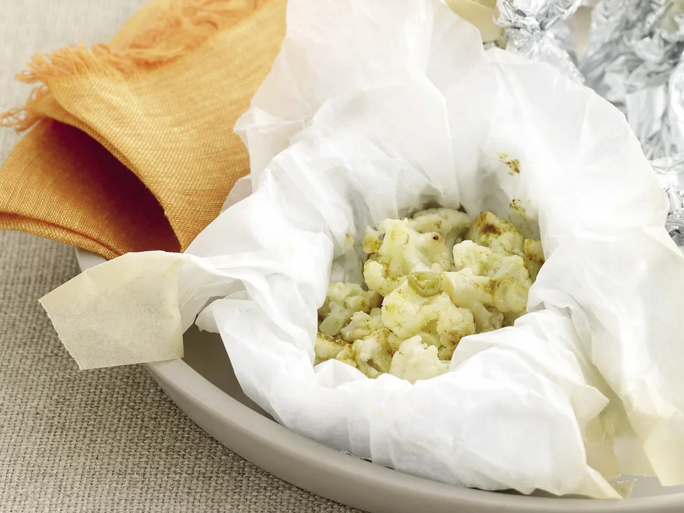 Curried Cauliflower Parcels