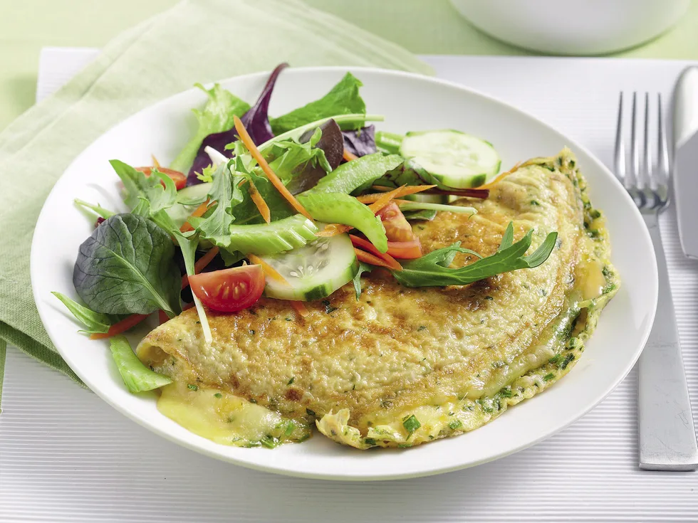 Three Cheese and Herb French Omelet