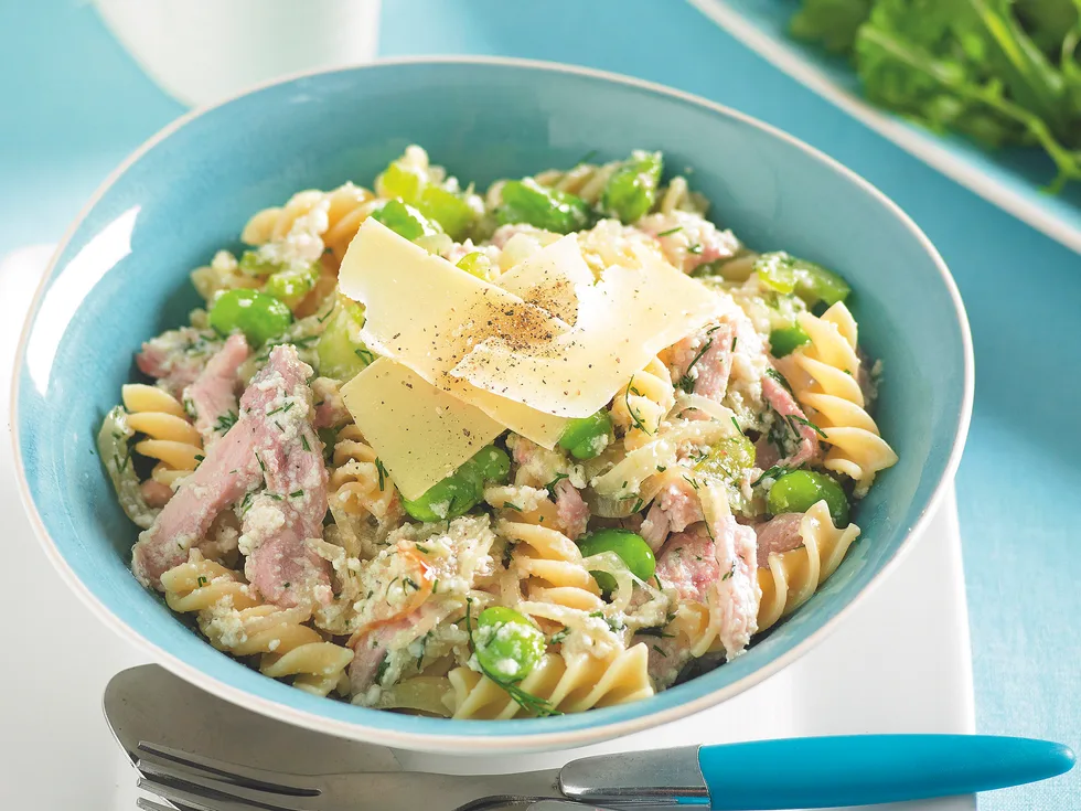 Chicken and Broad Bean Pasta