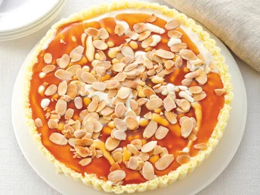 Caramel Sponge Charlotte with Vanilla Ice-cream