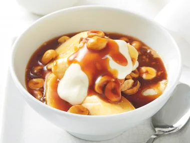 Caramelised Banana with Hazelnut and Yogurt