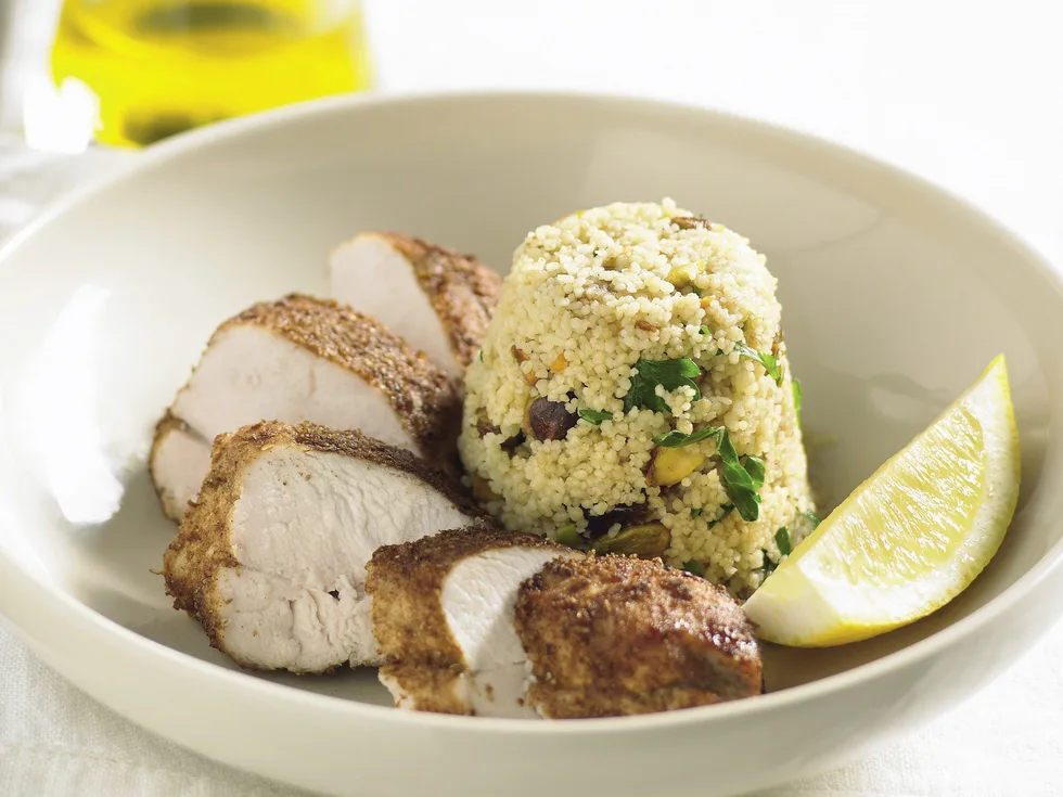 Chermoula Chicken with Pistachio Couscous