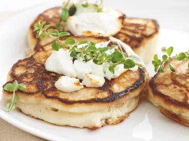 Goat Cheese Pikelets