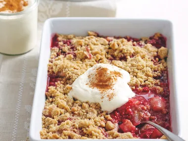 Pear and Raspberry Crumble