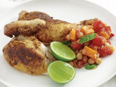 Spiced Spatchcock with Chickpeas