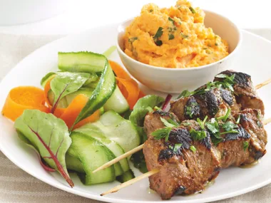 Thai Beef Skewers with Kumara Dip