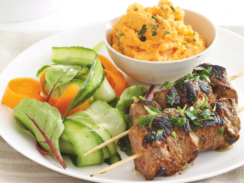 Thai Beef Skewers with Kumara Dip