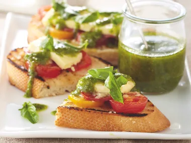 Heirloom Tomato and Fetta Bruschetta