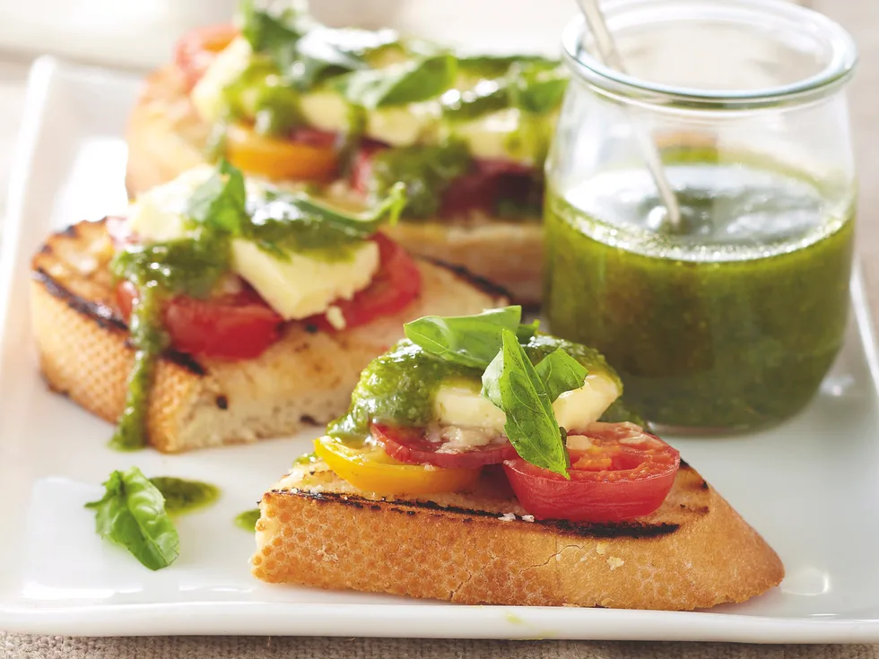 Heirloom Tomato and Fetta Bruschetta