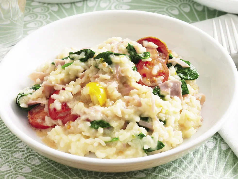 Ham, Spinach and Tomato Risotto
