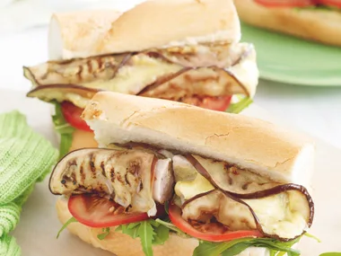 Eggplant-wrapped Sausage Subs