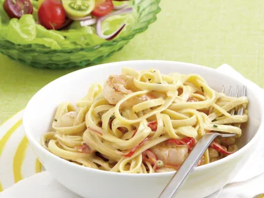 Prawn Linguine with Chilli Butter Sauce