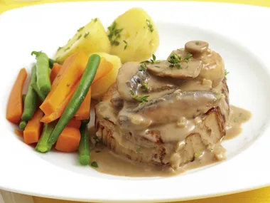 Steak with Creamy Mushroom Sauce
