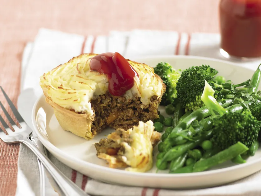 Curried beef and potato pies