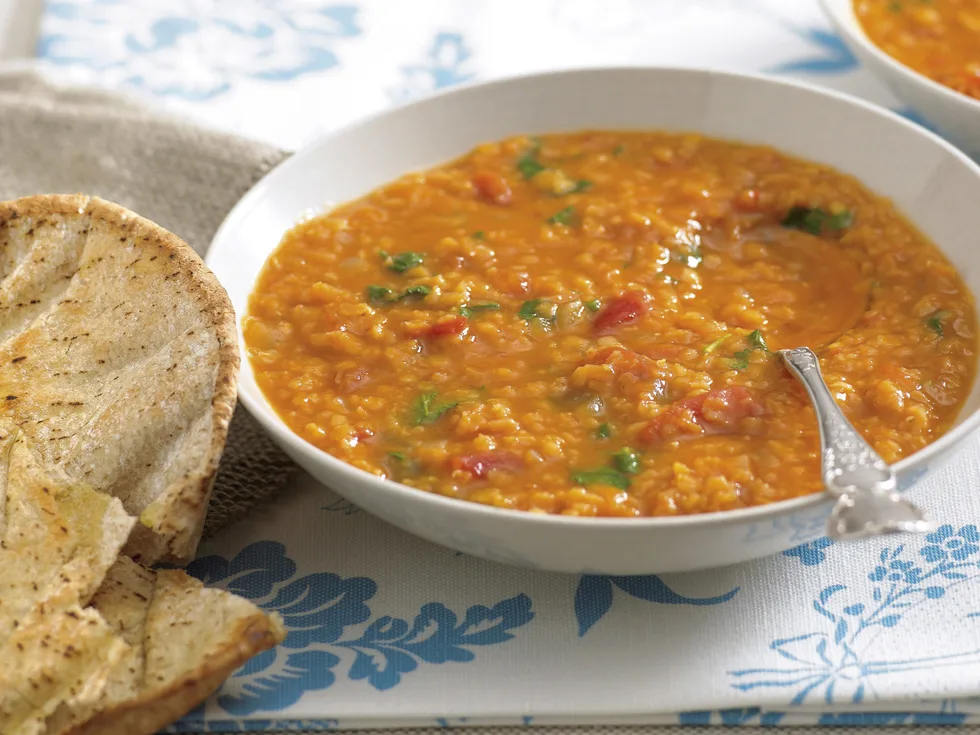 Spicy Tomato and Red lentil Soup