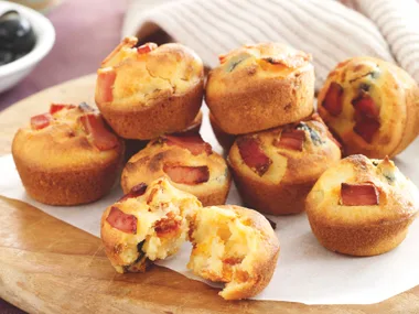 Mini Polenta, Olive and Tomato Muffins