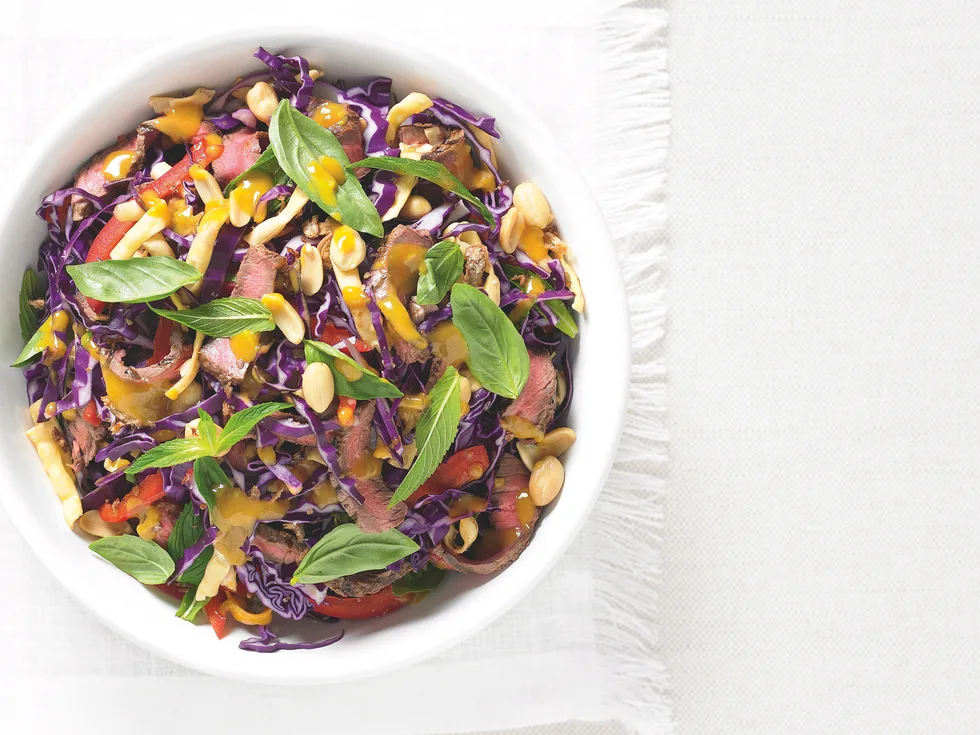 Satay Beef Coleslaw