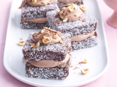 Hazelnut Cream Lamingtons