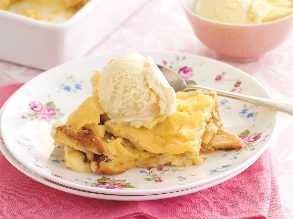 Apricot Jam and Croissant Pudding