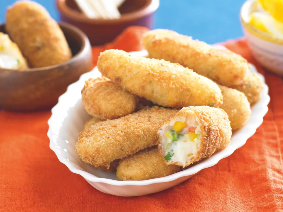 Corn and Prawn Croquettes