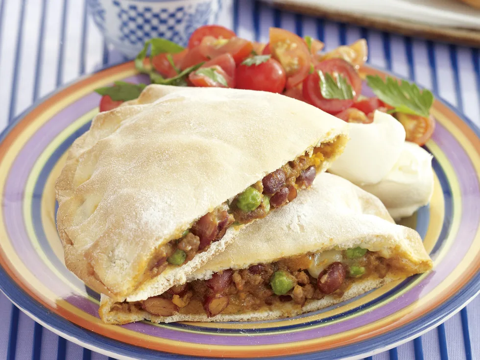 Beef and Bean Calzone