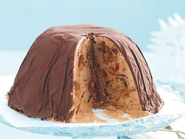Chocolate and Fruitcake Bombe