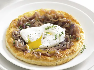 Onion Tart with Poached Egg