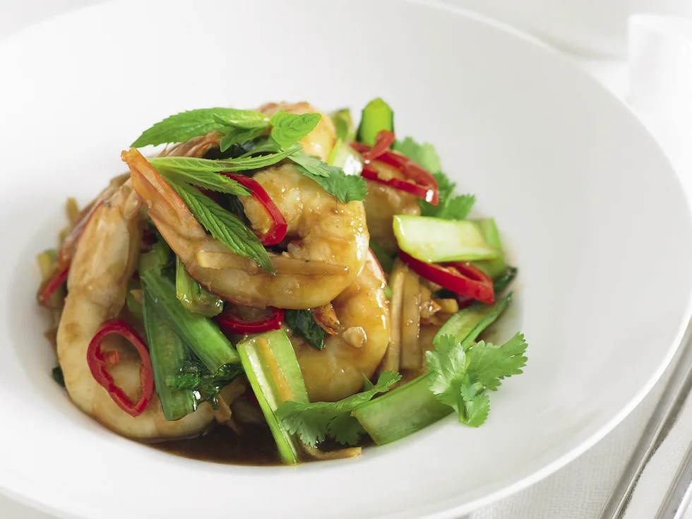 Prawn and Choy Sum Stir-fry