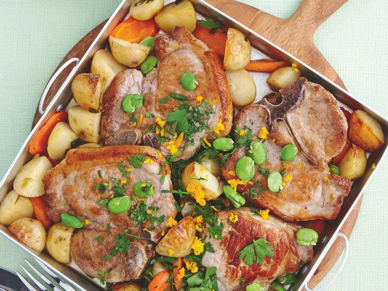 Orange and Mint Pork Chops