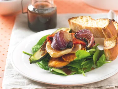 Roast Vegie and Spinach Stacks